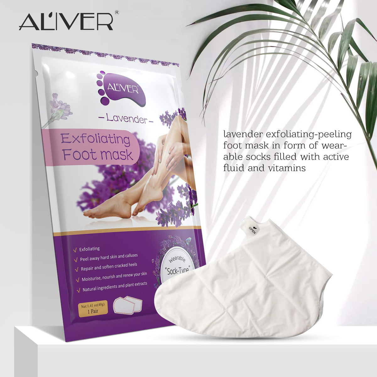 ALIVER after peel showing baby-soft heels and smooth skin renewed