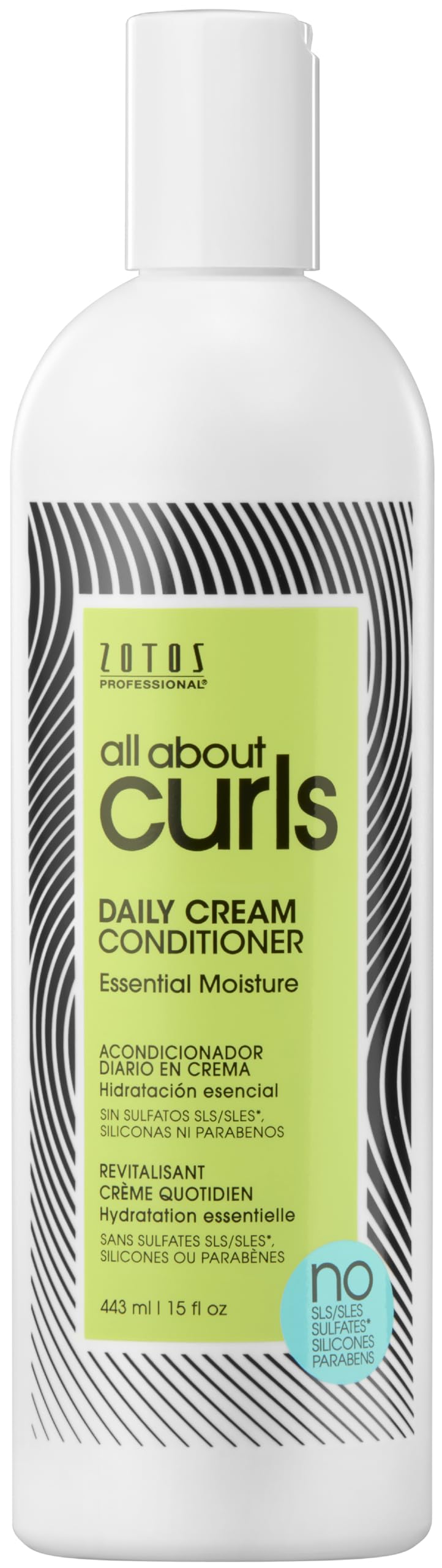 All About Curls front packaging showing bottle and product name benefits