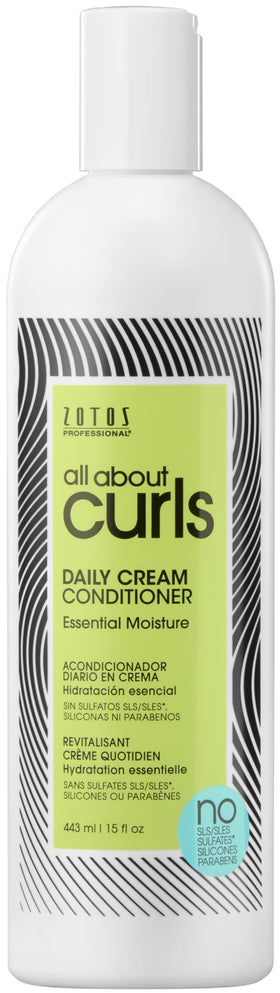 All About Curls front packaging showing bottle and product name benefits