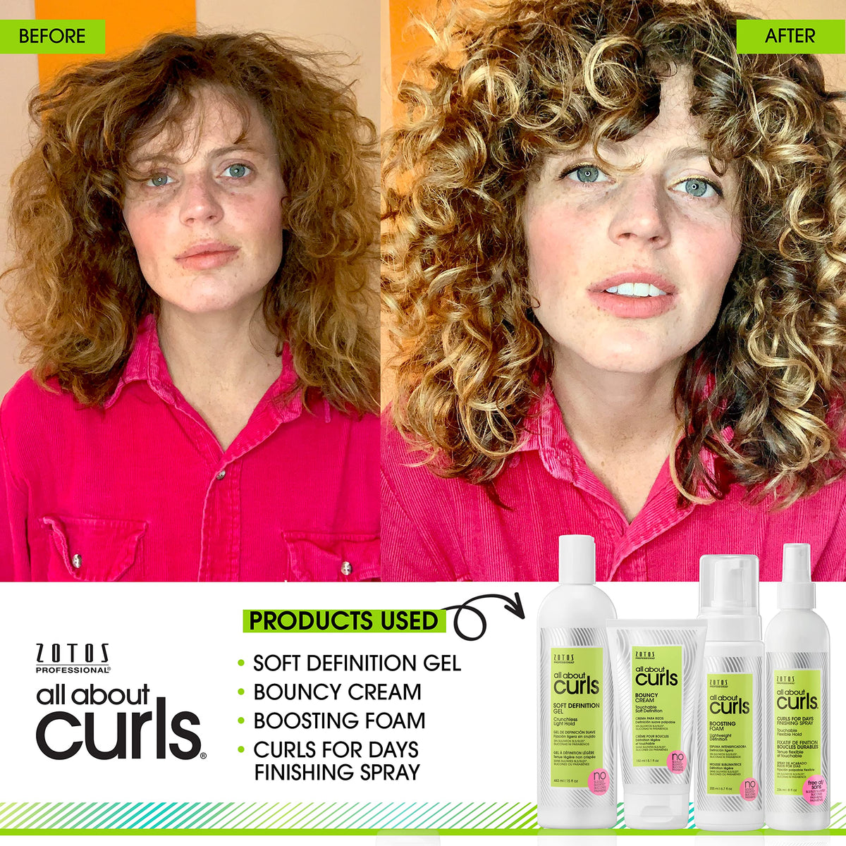 All About Curls fine mist texture demonstrating even lightweight coverage