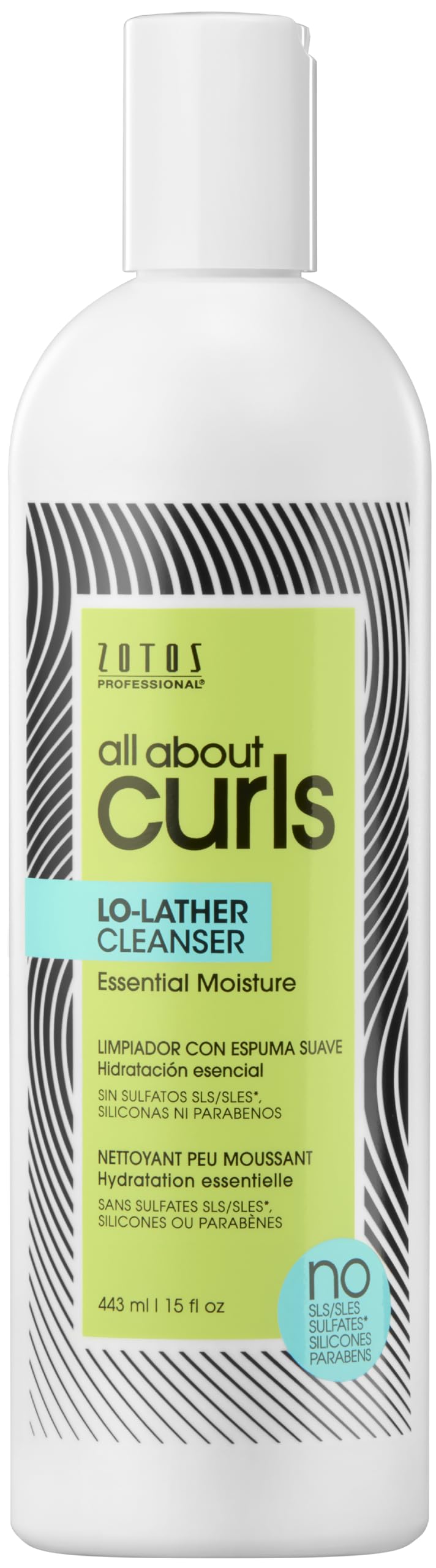 ALL ABOUT CURLS front bottle showing product benefits and size