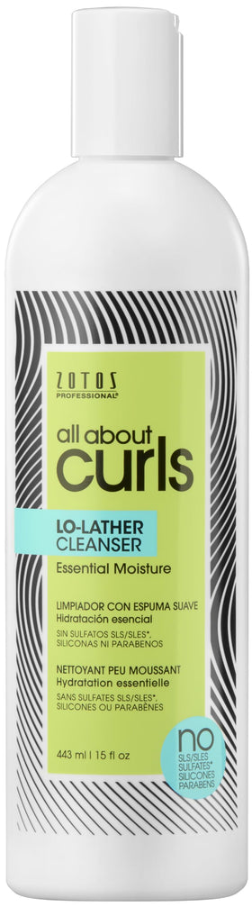 ALL ABOUT CURLS front bottle showing product benefits and size