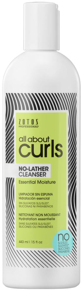 All About Curls front bottle view showing clean packaging and product benefit