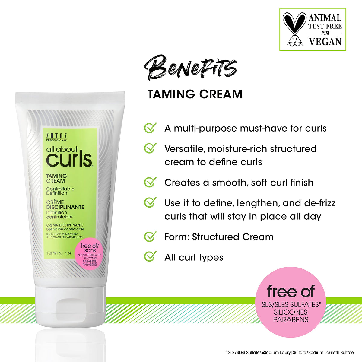 All About Curls open cap with cream texture demonstrating smooth spreadability