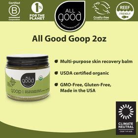 All Good Goop applied on hand demonstrating quick hydration and soothing benefit