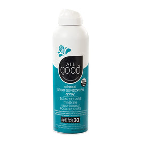 All Good spray front packaging showing SPF 30 and benefits