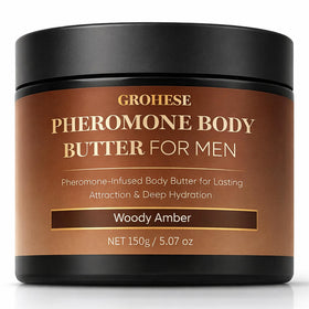 Allaura Beauty jar front view showing woody amber scent and premium finish