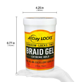 AllDay Locks being applied to a braid for defined, long-lasting hold
