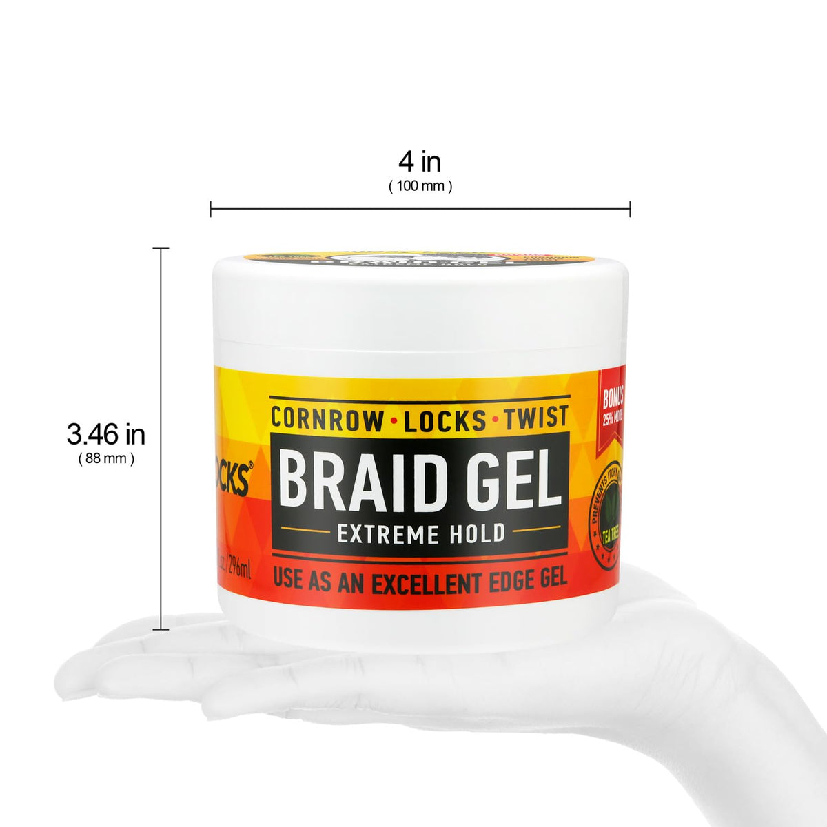AllDay Locks applying gel to edges with brush for sleek control