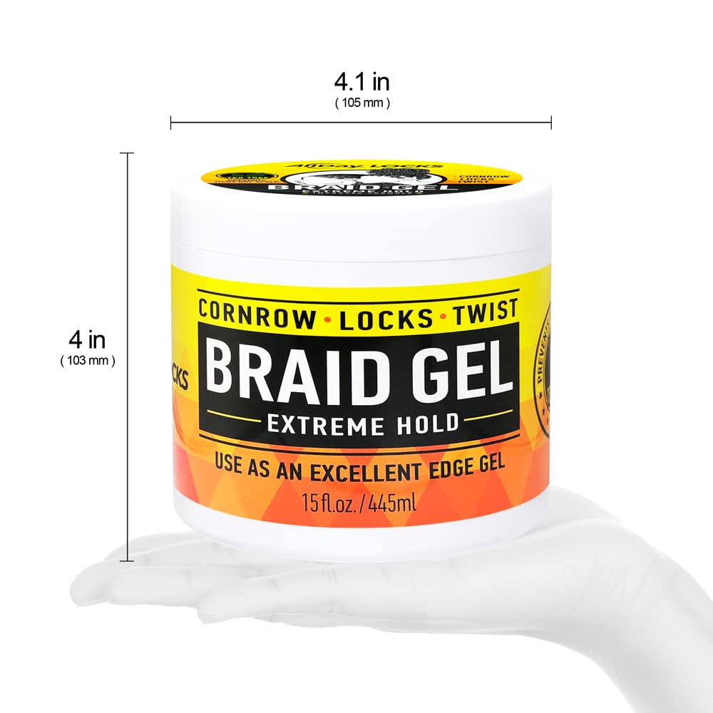 AllDay Locks applying gel to braids for long-lasting hold and definition