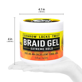 AllDay Locks applying gel to braids for long-lasting hold and definition