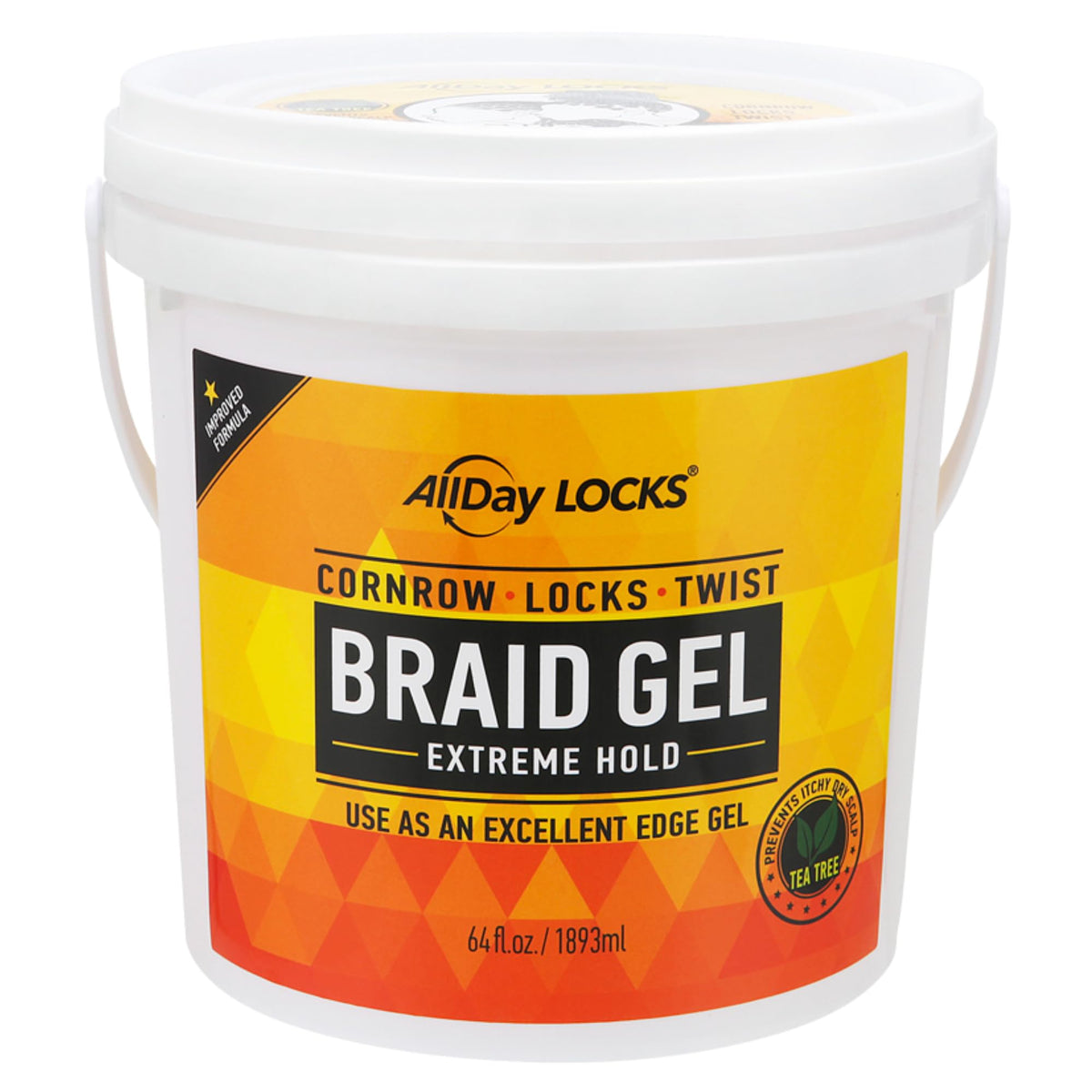 AllDay Locks front bucket view showing label and large size benefit