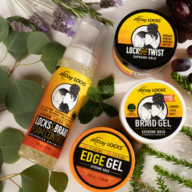 AllDay Locks label close-up highlighting ingredients and nourishing benefits
