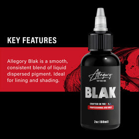 Allegory BLAK open bottle with twist cap visible for easy, controlled dispensing