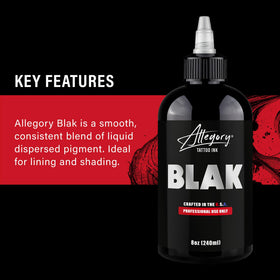 Glass marble agitator inside Allegory BLAK bottle ensuring consistent pigment mix and smooth flow