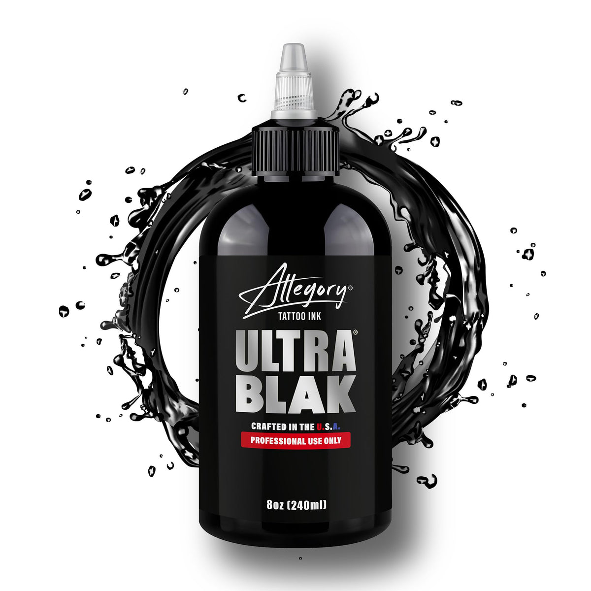 Allegory Ultra BLAK cap and heat seal ensuring safe dispensing benefit