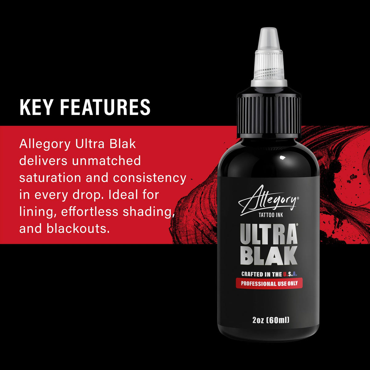 Allegory Ultra BLAK bottle top with marble agitator demonstrating secure sealing