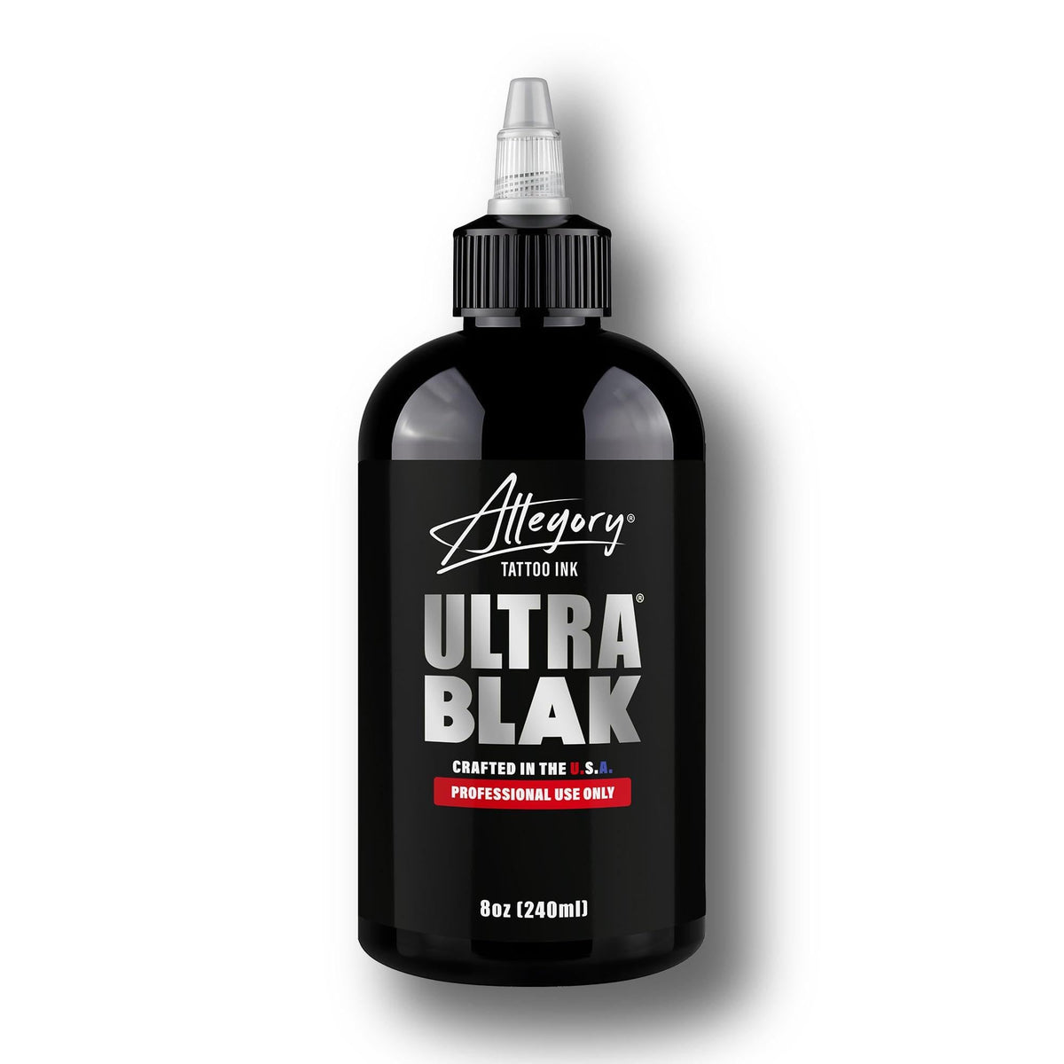 Allegory Ultra BLAK front packaging showing label and capacity benefit