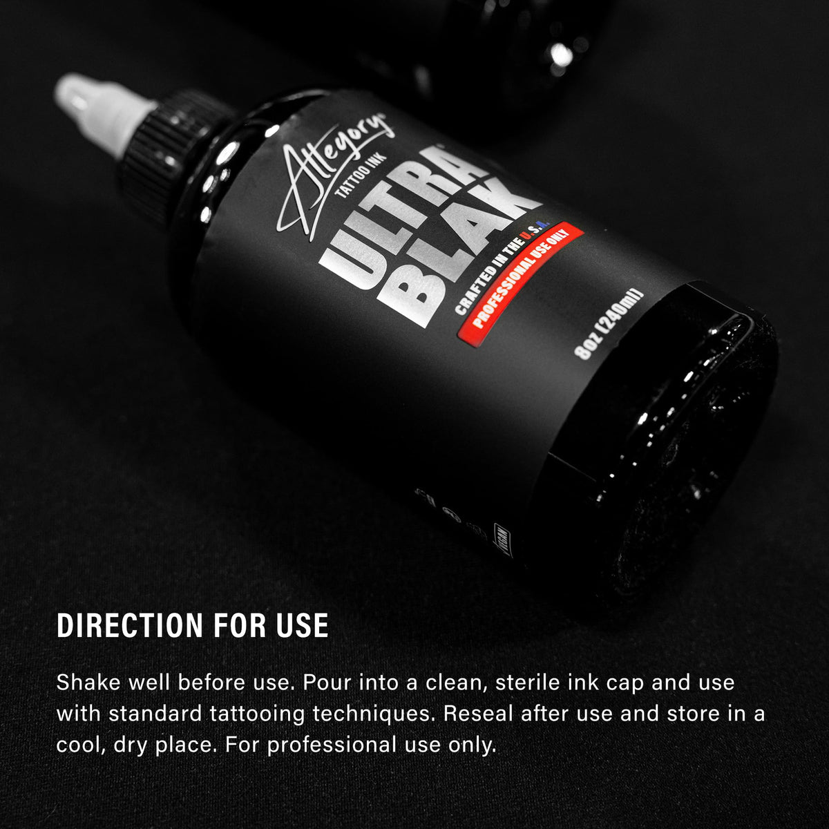 Allegory Ultra BLAK ink texture close-up showing smooth flow benefit