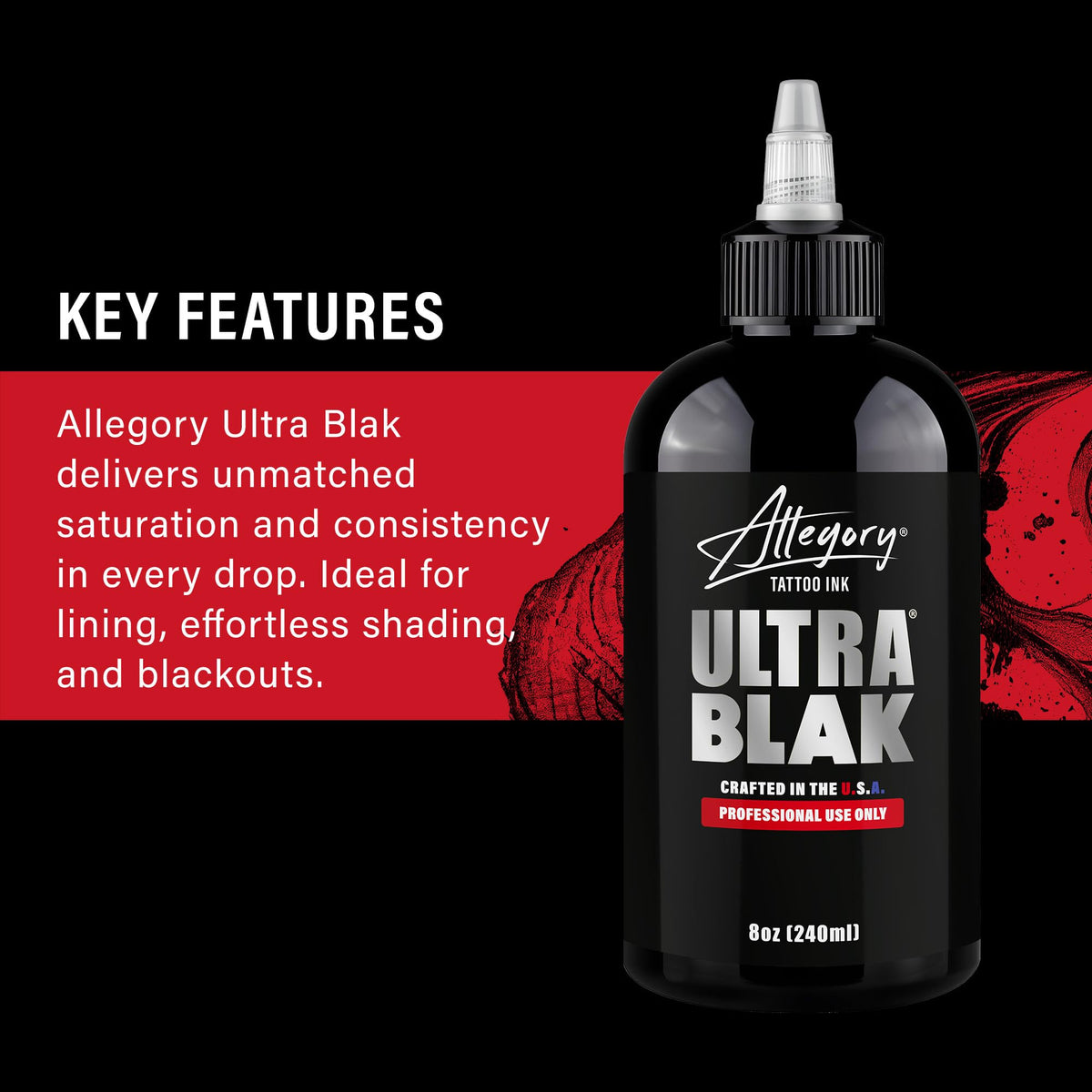Allegory Ultra BLAK glass marble agitator for consistent pigment benefit