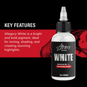 Allegory white bottle with glass marble agitator ensuring even mix