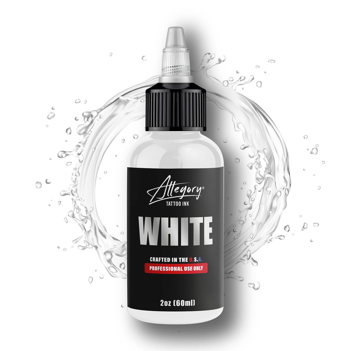 Allegory white pigment texture close-up highlighting smooth consistency