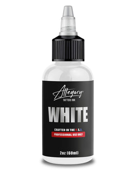 Allegory white front label showing product clarity and brand trust