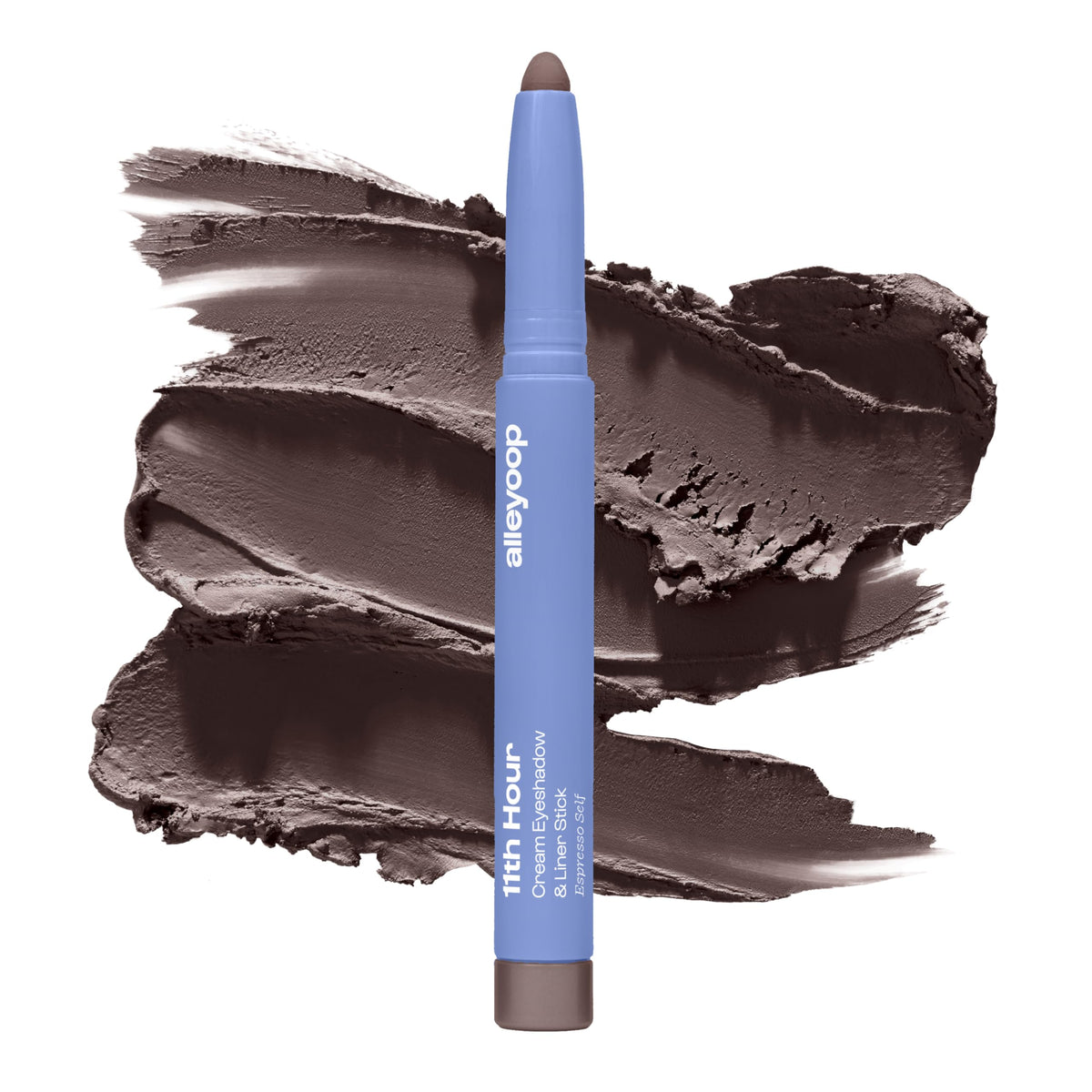 ALLEYOOP front packaging showing the 11th Hour stick with shade label and benefit