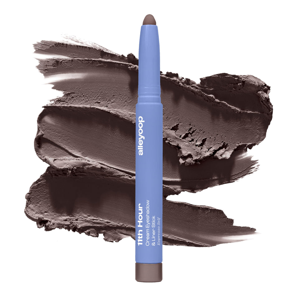 ALLEYOOP front packaging showing the 11th Hour stick with shade label and benefit