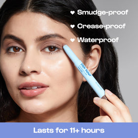 ALLEYOOP smudged along lashes showing liner precision and defining benefit