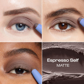 ALLEYOOP texture swatch of smoky mocha showing matte pigment payoff