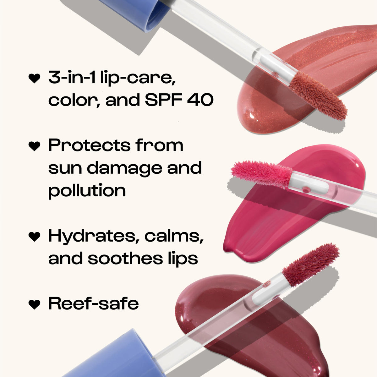 ALLEYOOP applicator close-up revealing serum-like glossy texture