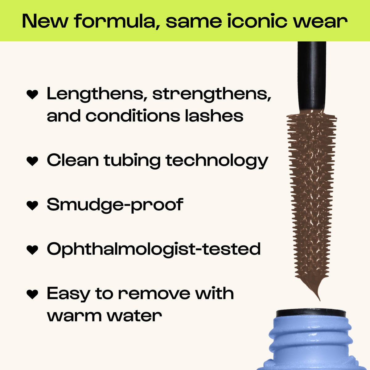ALLEYOOP wand and bristles close view for precise application and separated lashes