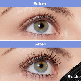 alleyoop mascara texture brush stroke reveals thin, buildable formula for clump-free application