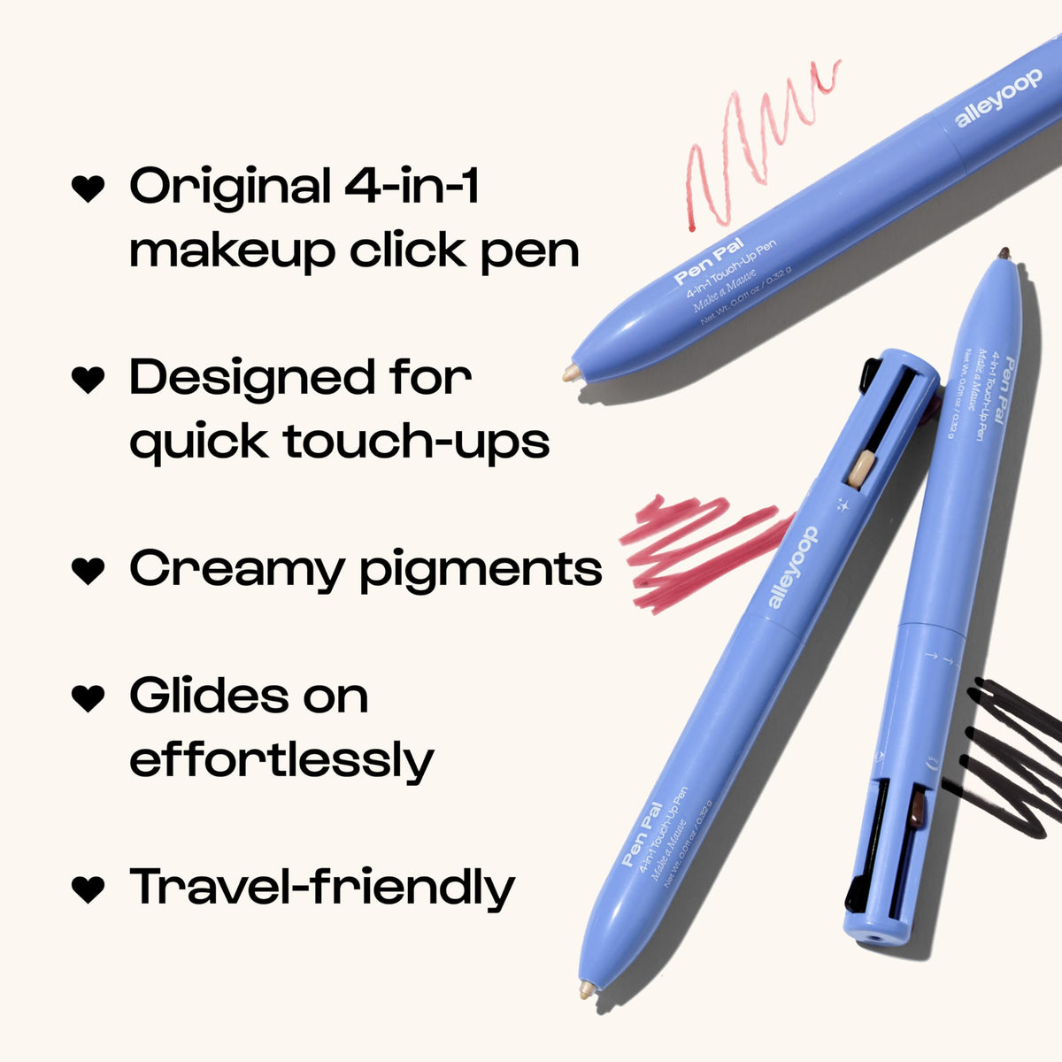 ALLEYOOP close-up of pen tip detail highlighting precise application benefit