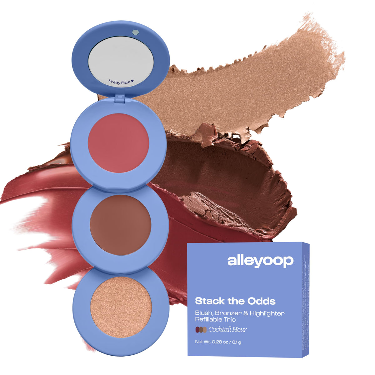 ALLEYOOP front compact closed showing sleek stackable case and portable design