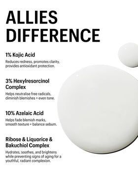 Allies of Skin serum spread on skin showing smooth absorption benefit
