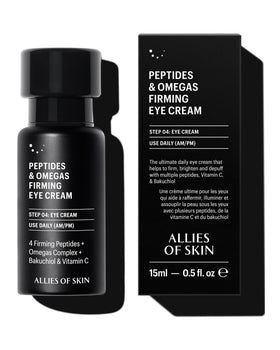 Allies of Skin eye cream front packaging showing product benefits
