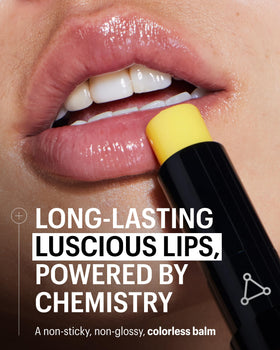Allies of Skin lip balm texture close-up showing balm-to-oil transformation for smoothness