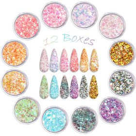 Allstarry close-up of ultra-thin iridescent flakes highlighting reflective texture