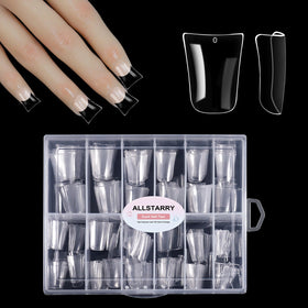 Allstarry front packaging showing 288 duck nail tips and size variety for easy selection