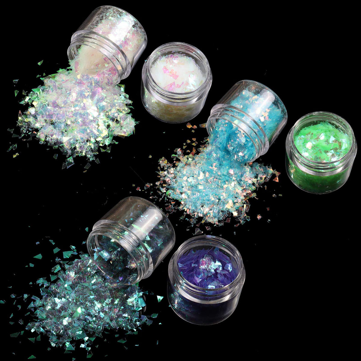 Allstarry face glitter on model creating festival-ready luminous accents