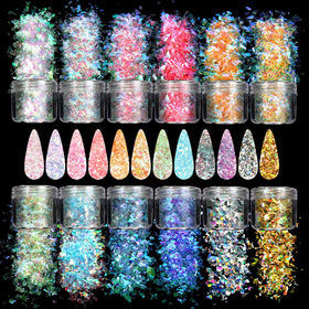 Allstarry front packaging showing 12 colorful glitter boxes for easy selection