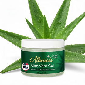 Allurials jar front label showing 12 oz size and purity benefits