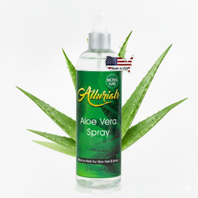 Allurials front packaging 12oz spray showing product and benefits