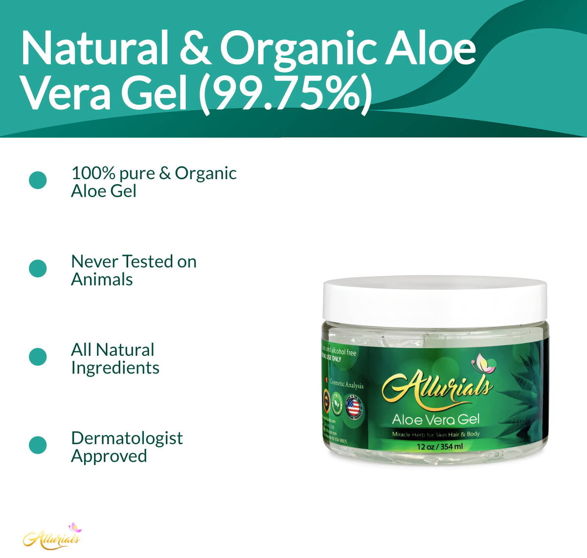 Allurials gel texture close-up displays smooth, lightweight hydration