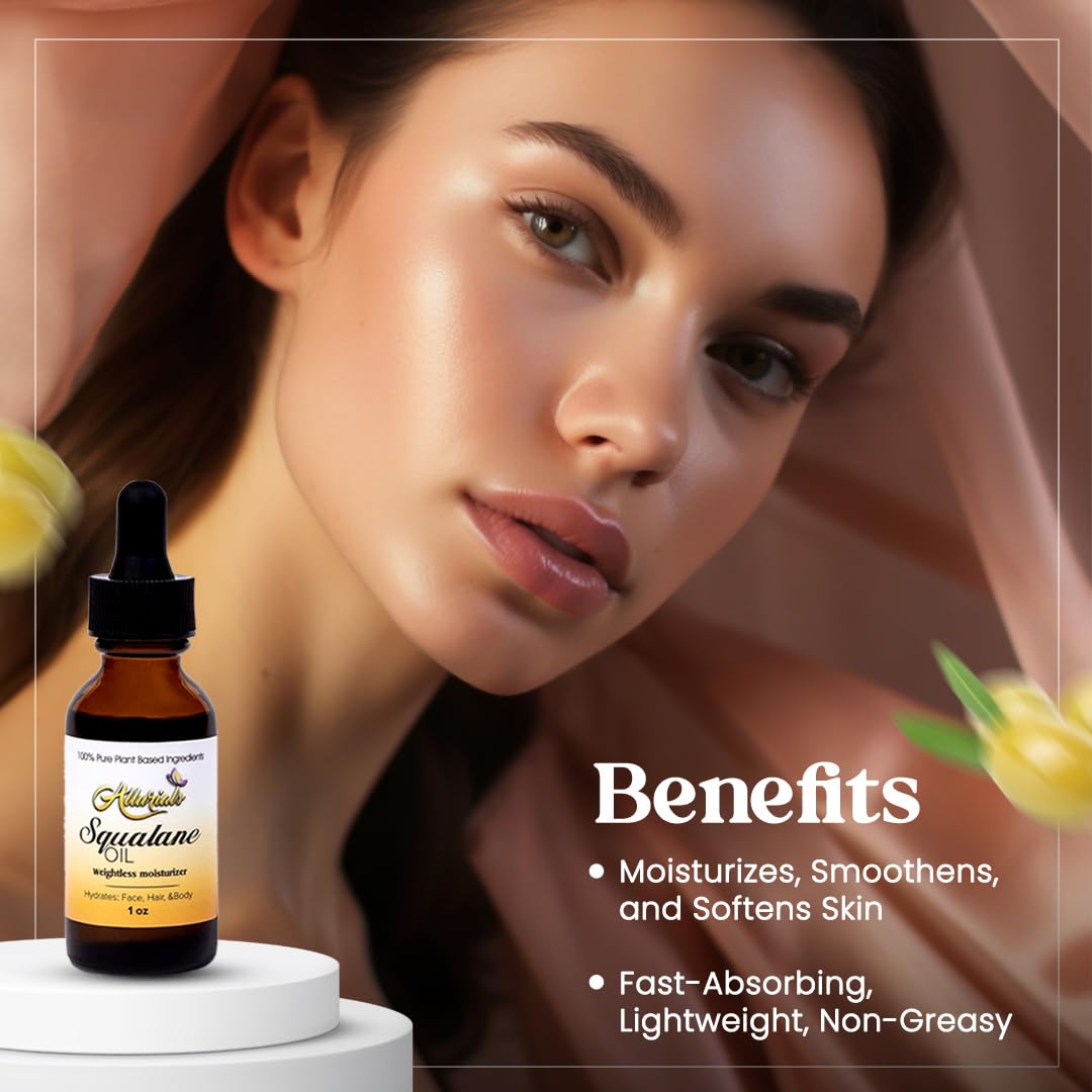 Allurials oil texture in hand illustrating lightweight absorption and sheen
