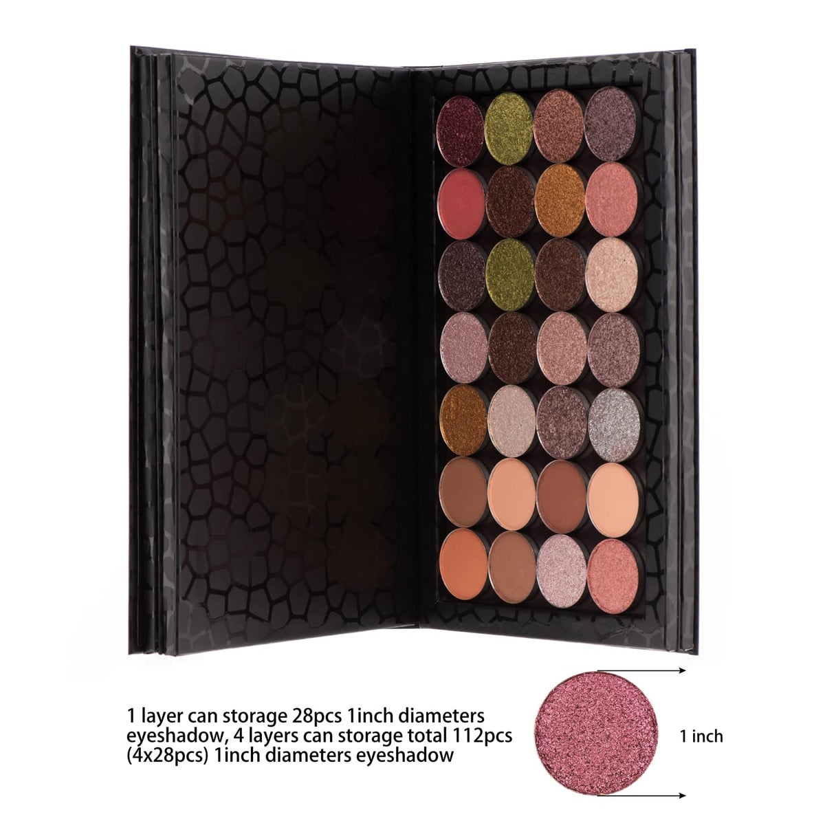 Allwon arranged pans in palette for easy color comparison and organization benefit