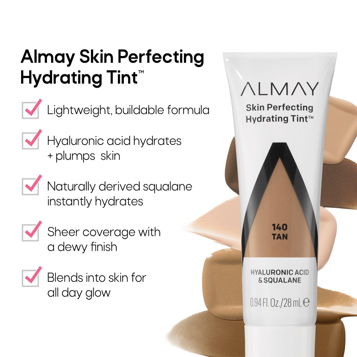 Almay drop on hand demonstrates blendable tint and natural coverage