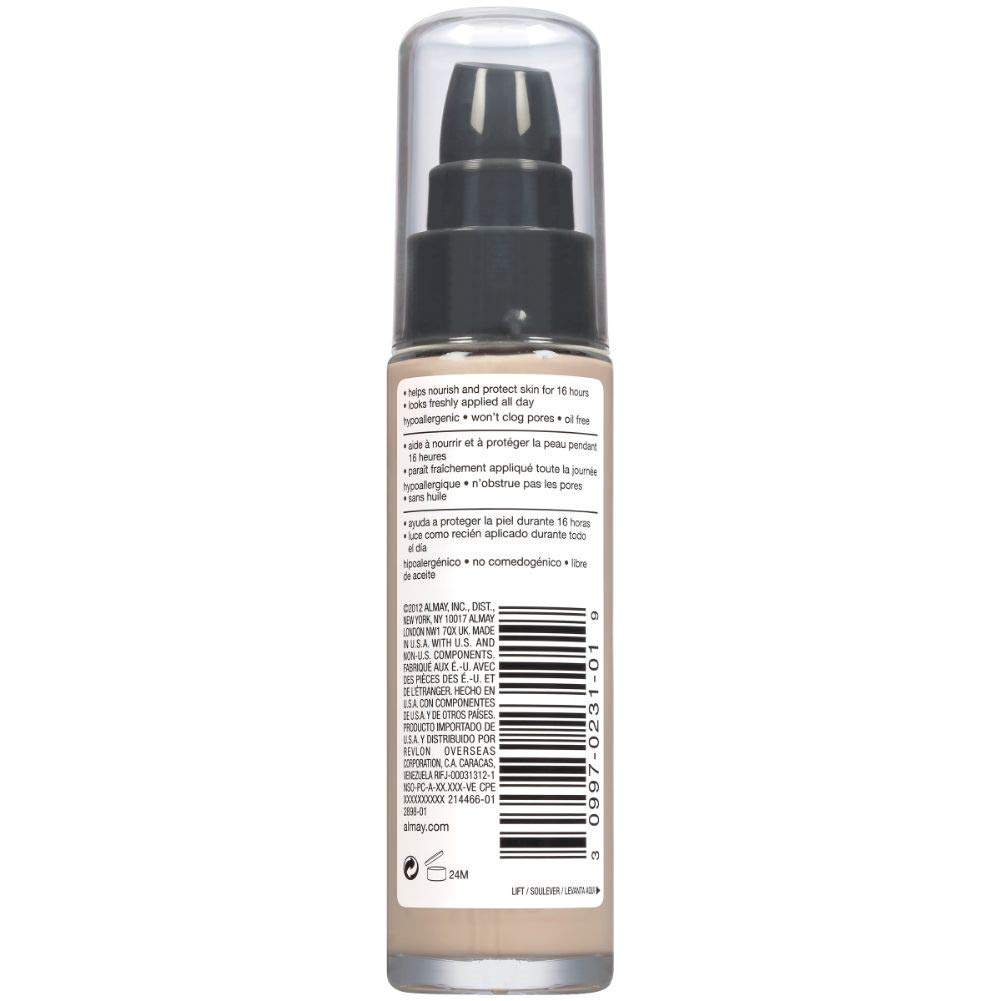 Almay 120 Ivory on model showing natural luminous finish benefit